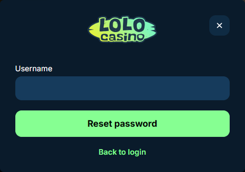 forgot-password Lolo reset password username