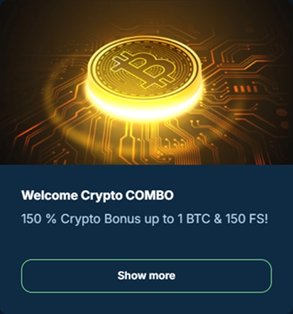 Welcome Crypto COMBO Bitcoin 150 percent 1 BTC